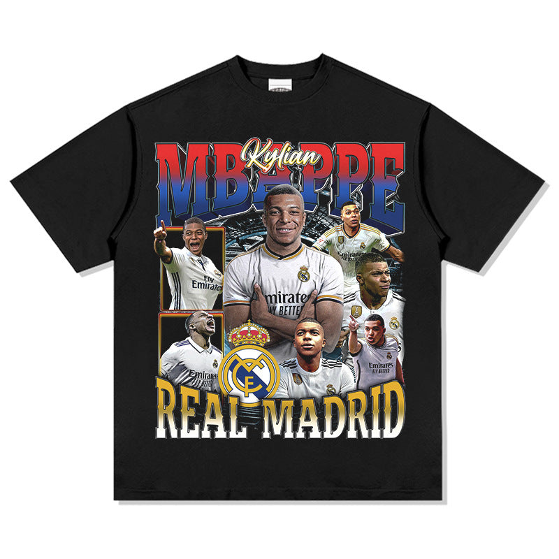 Football Star Print Cotton T-shirt