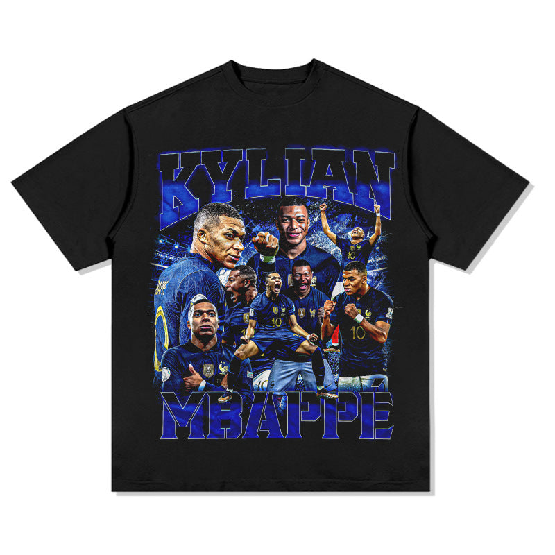 Football Star Print Cotton T-shirt