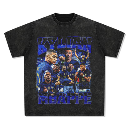 Football Star Print Cotton T-shirt