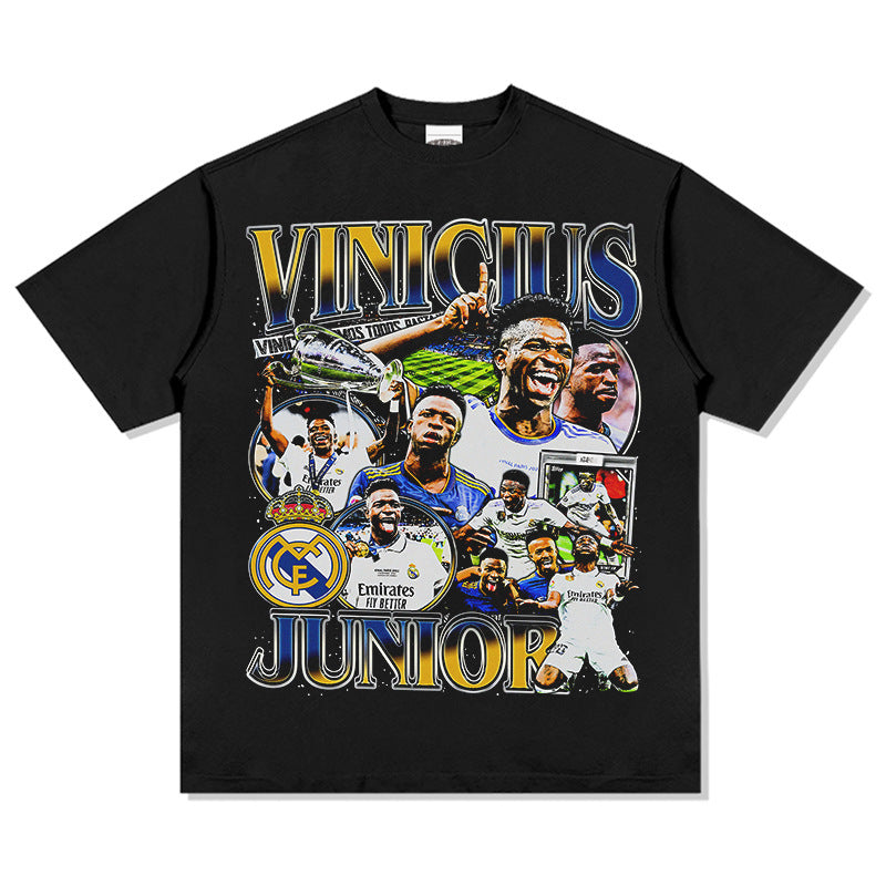 Football Star Print Cotton T-shirt