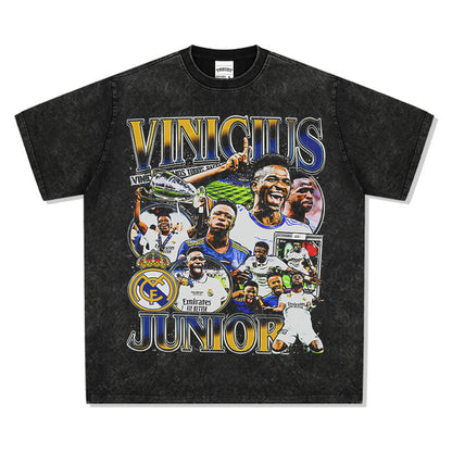 Football Star Print Cotton T-shirt