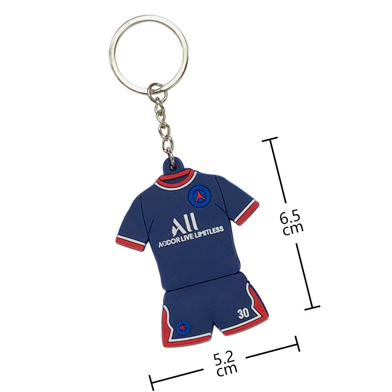 Football Team Emblem PVC Keychain