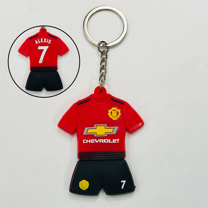 Football Team Emblem PVC Keychain