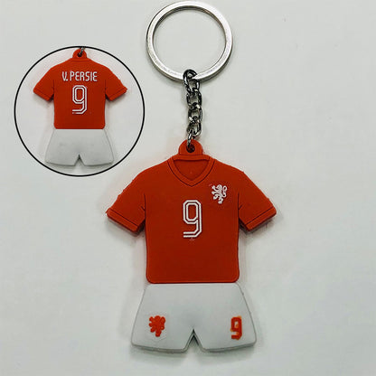 Football Team Emblem PVC Keychain