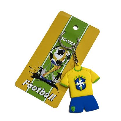 Football Team Emblem PVC Keychain