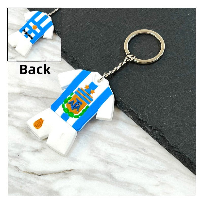 Football Team Emblem PVC Keychain