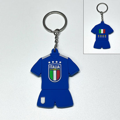 Football Team Emblem PVC Keychain