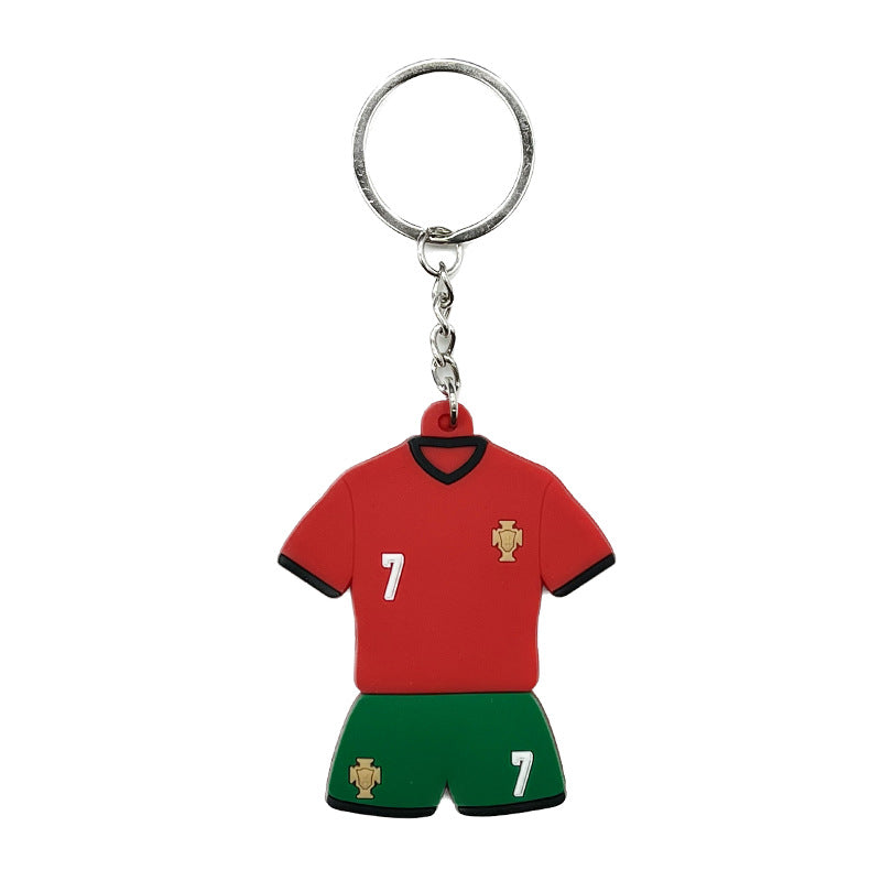 Football Team Emblem PVC Keychain