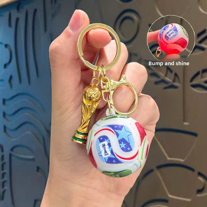 Football Trophy Keychain Pendant