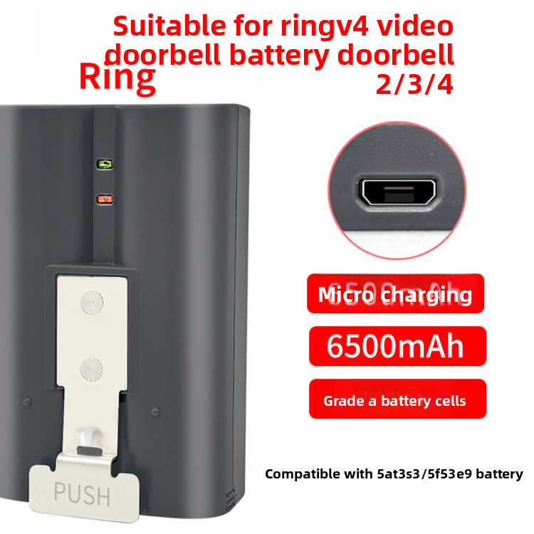 For Ring Doorbell Battery Video doorbell2/3 V4 Video Doorbell Battery Ring battery