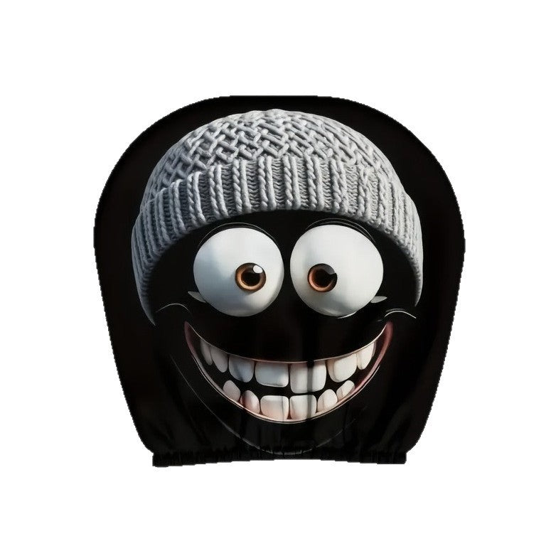 Foreign Trade Cross-Border Black Skull Car Print Headrest Cover