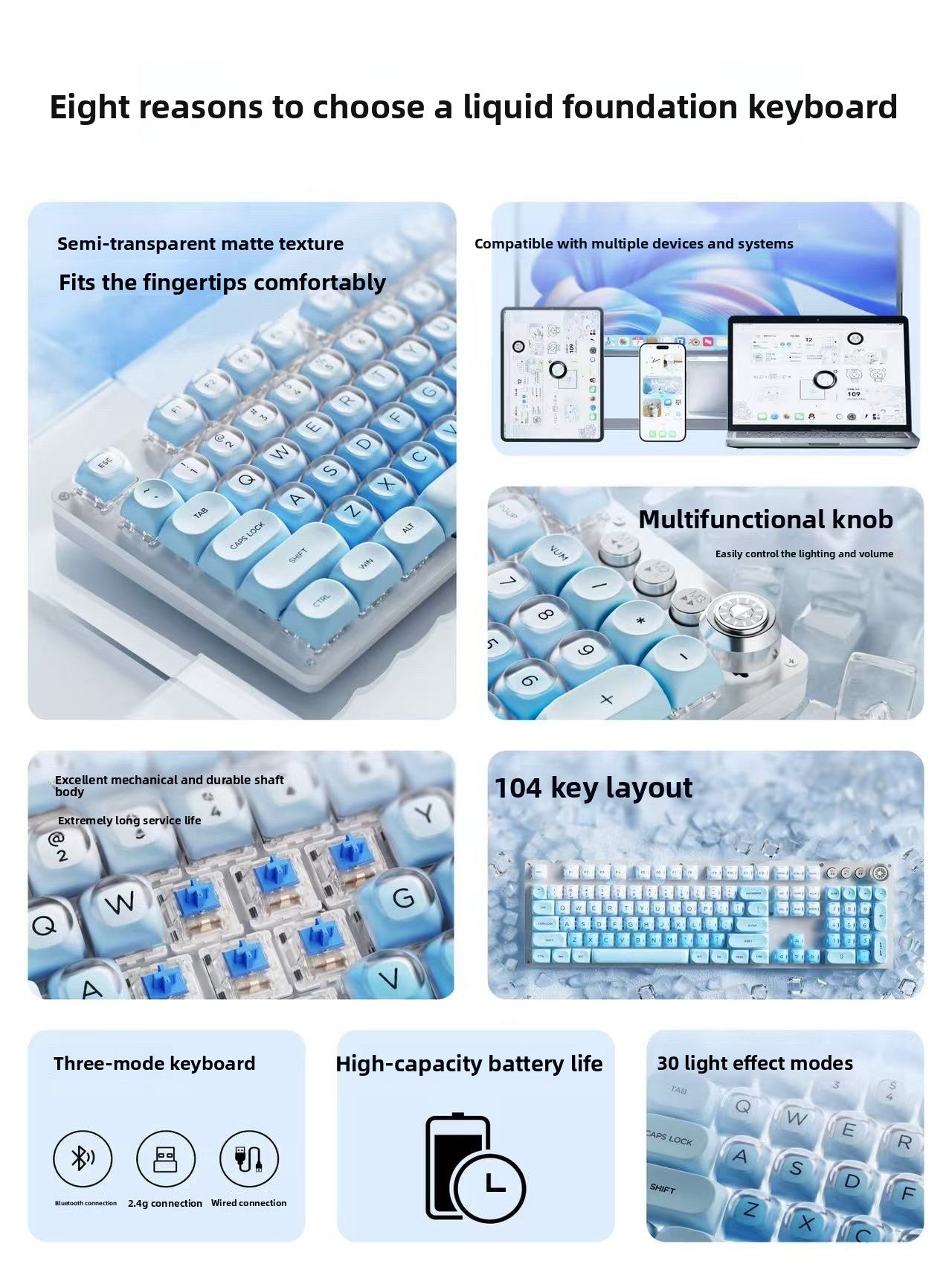 Forerunner Mechanical Keyboard with Blue Backlight
