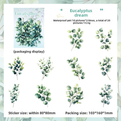 Forest Leaf Shadow Transparent Waterproof Stickerticker