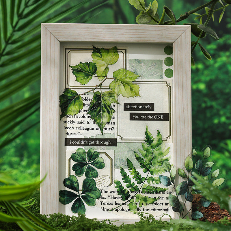 Forest Leaf Shadow Transparent Waterproof Stickerticker