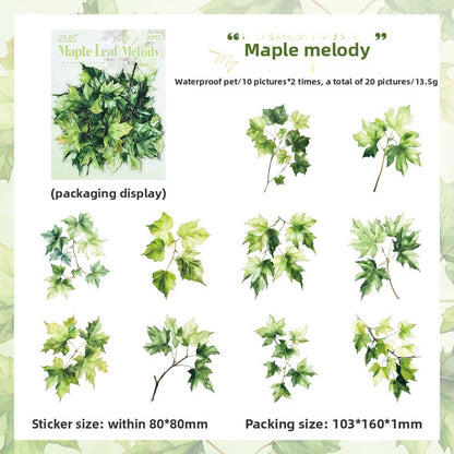 Forest Leaf Shadow Transparent Waterproof Stickerticker