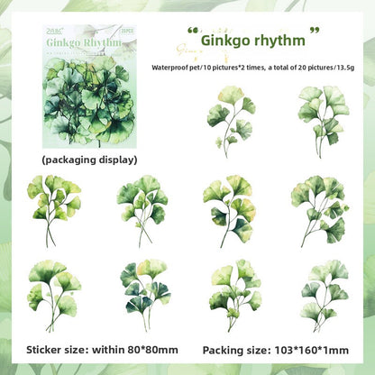 Forest Leaf Shadow Transparent Waterproof Stickerticker