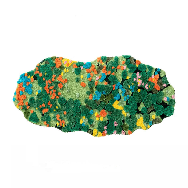 Forest moss tufted carpet