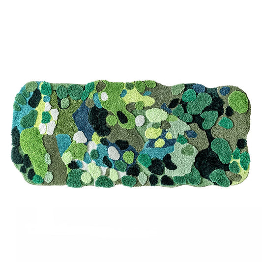 Forest moss tufted carpet