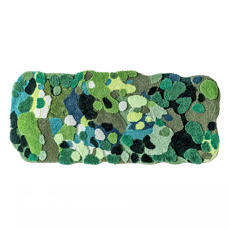 Forest moss tufted carpet