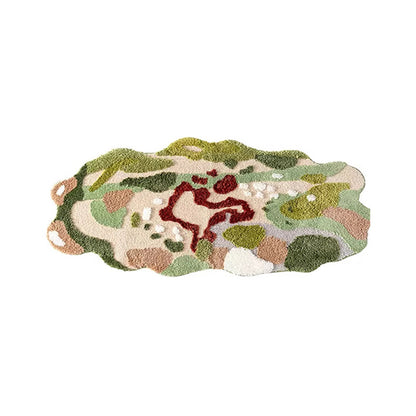 Forest moss tufted carpet