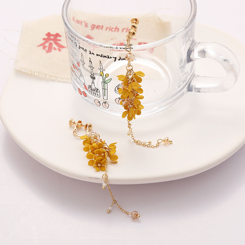 Forest-style facial slimming mosquito coil ear clips
