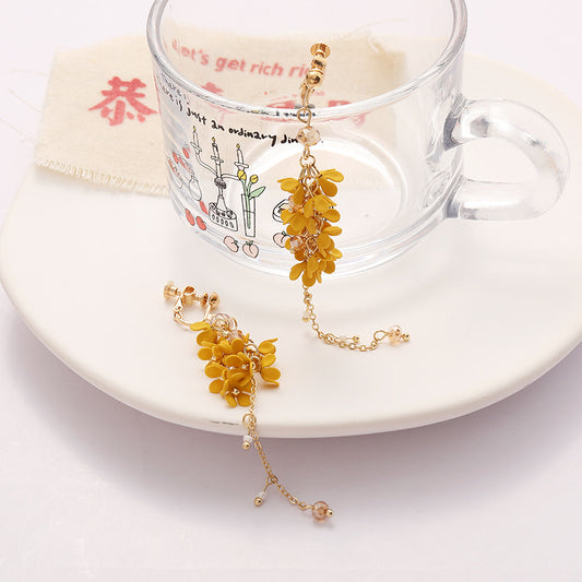 Forest-style facial slimming mosquito coil ear clips