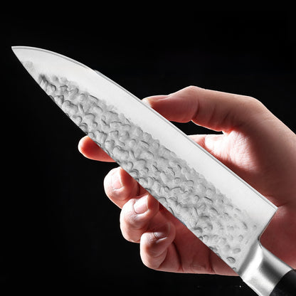 Forged Hammer Pattern Chef Knife Set