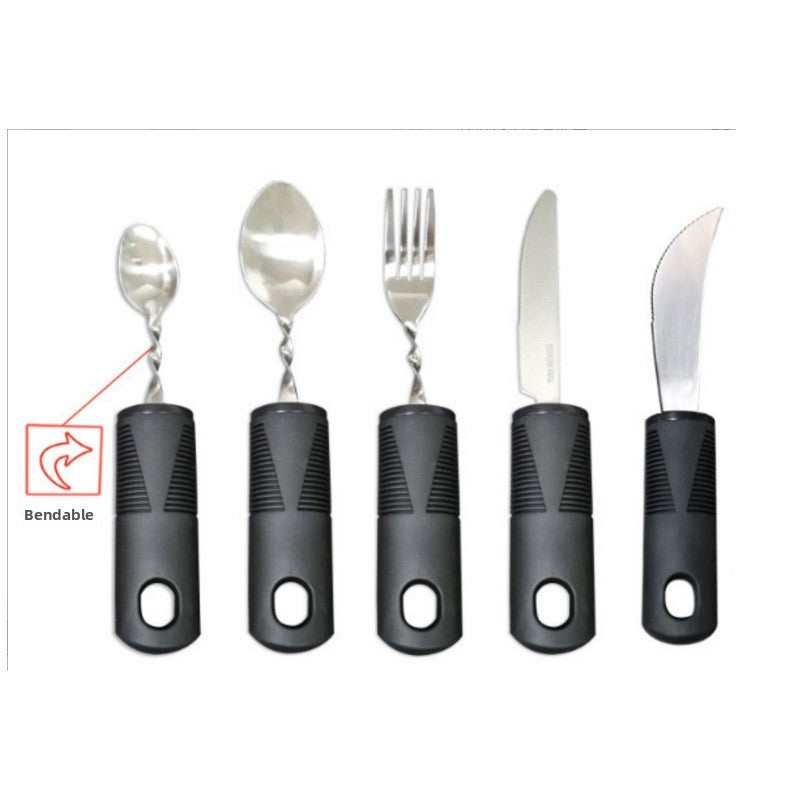fork and spoon rehabilitation food aid tool suit for the elderly