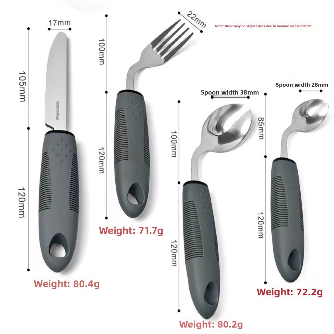 fork and spoon rehabilitation food aid tool suit for the elderly