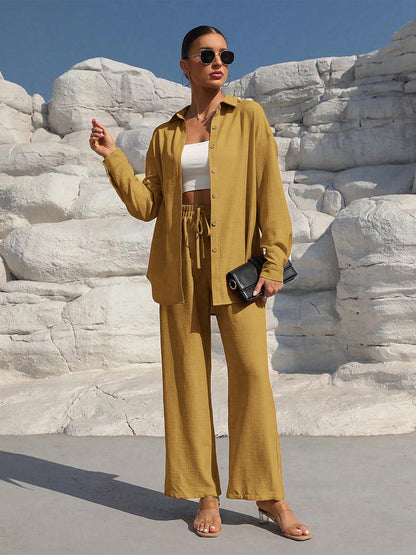 Formal large-size women's long-sleeved cardigan set