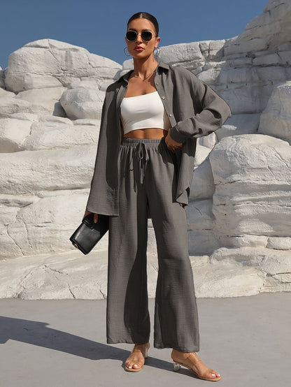 Formal large-size women's long-sleeved cardigan set
