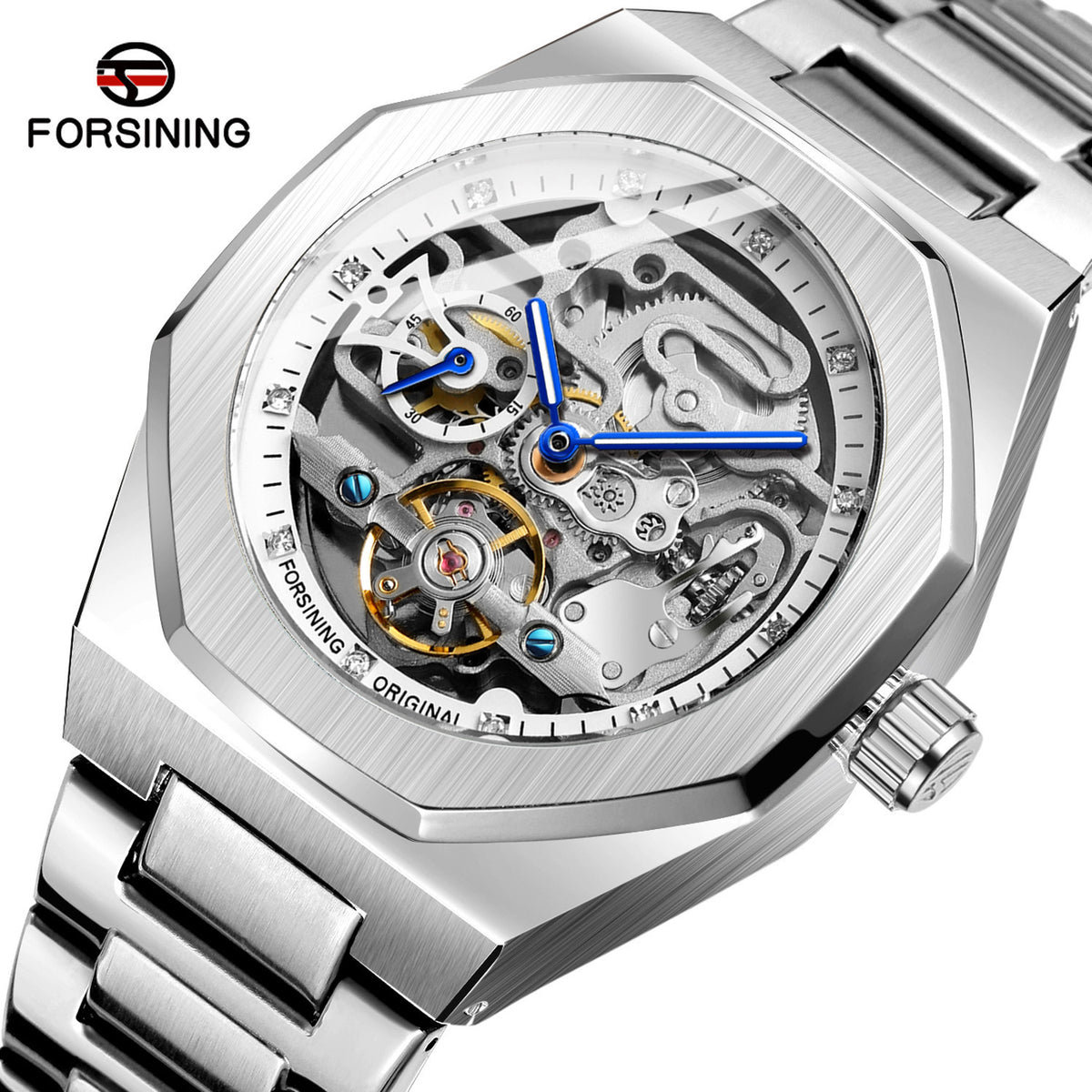 Forsining Automatic Mechanical Watch with Luminous Dial