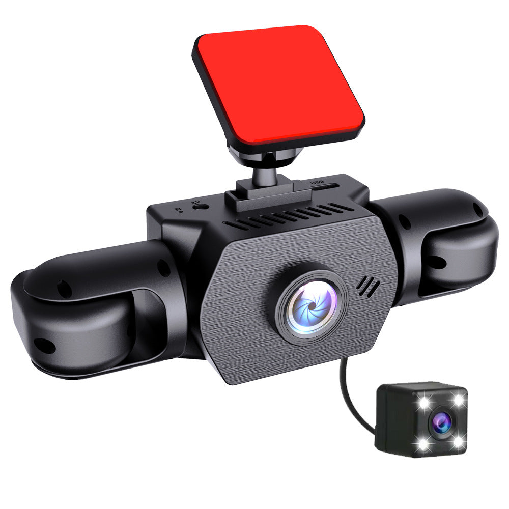 Four-Camera Vehicle Driving Recorder with 360-Degree View