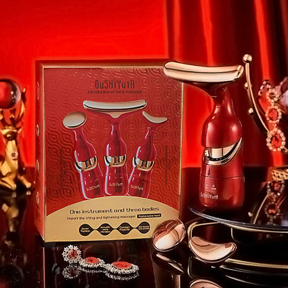 Four-Dimensional Lifting Massage Instrument with Replaceable Heads