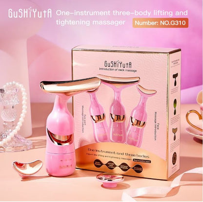 Four-Dimensional Lifting Massage Instrument with Replaceable Heads