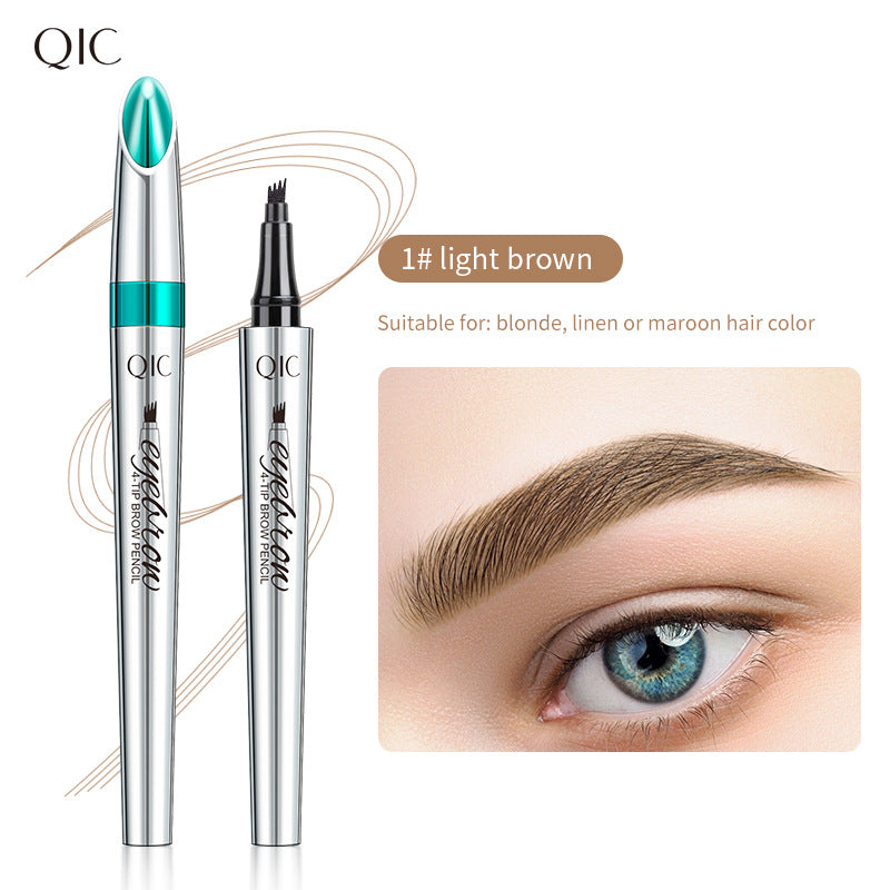 Four-head split eyebrow pencil