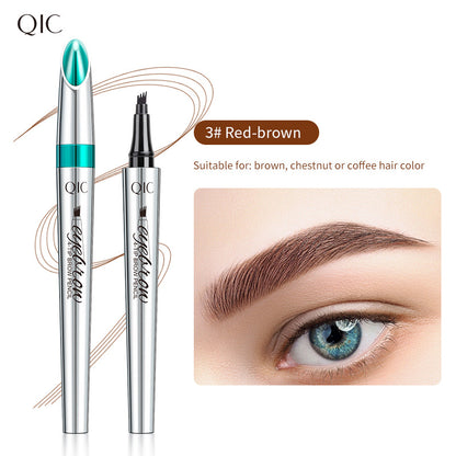Four-head split eyebrow pencil