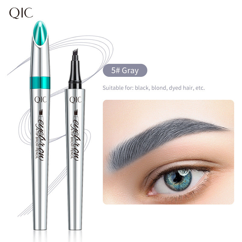 Four-head split eyebrow pencil