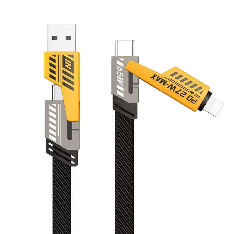 Four-in-one data cable with fast charging