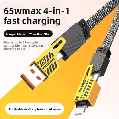 Four-in-One Fast Charging Data Cable