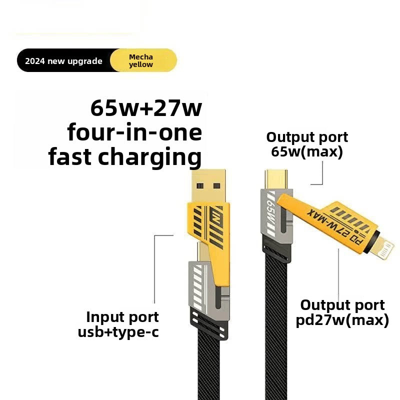 Four-in-One Fast Charging Data Cable