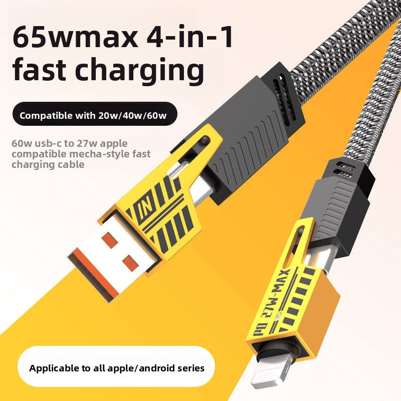 Four-in-One Fast Charging Data Cable