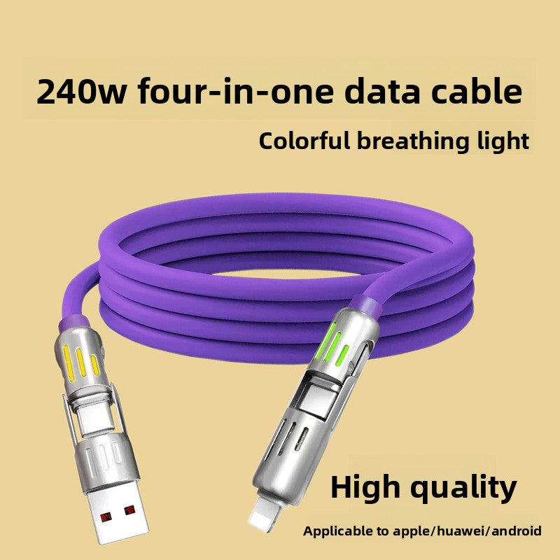 Four-in-One Fast Charging Data Cable