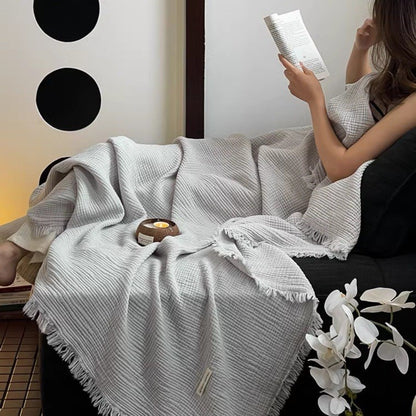 Four-Layer Combed Cotton Gauze Blanket