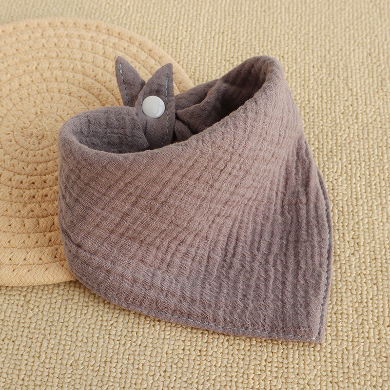 Four-layer solid-color triangular scarf