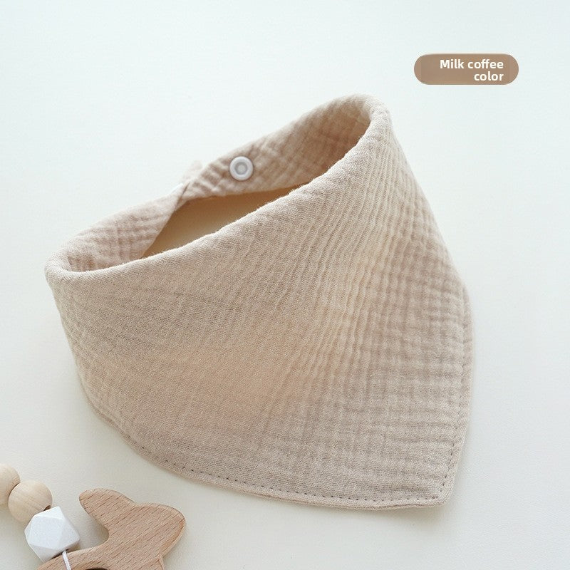 Four-layer solid-color triangular scarf