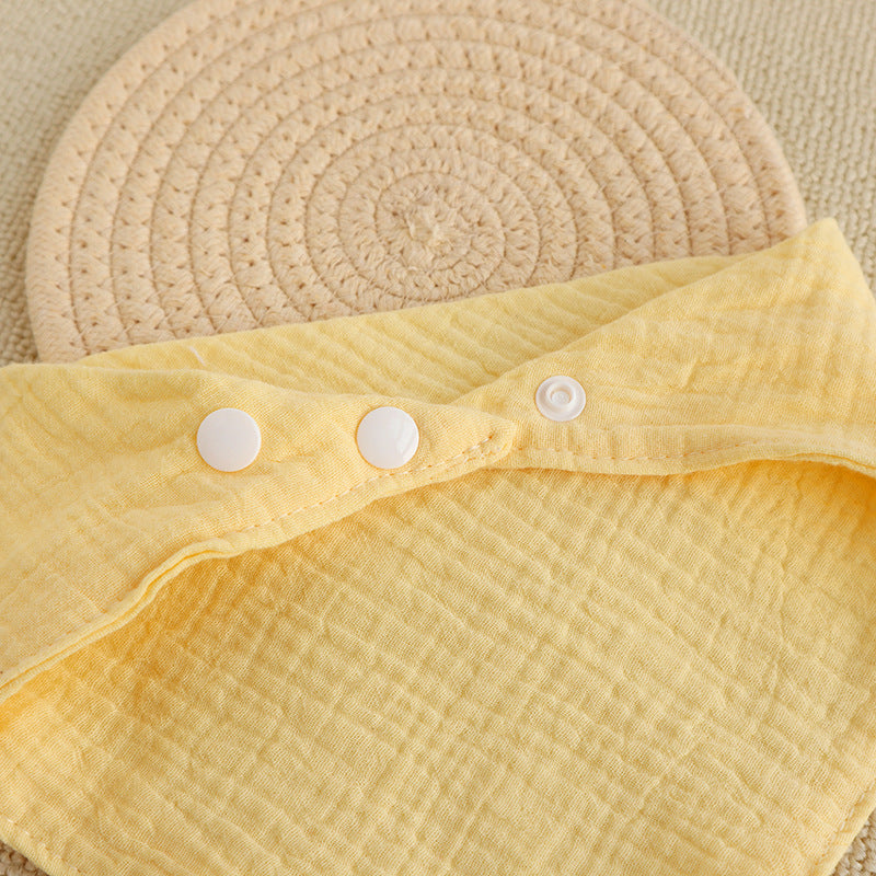 Four-layer solid-color triangular scarf