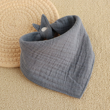 Four-layer solid-color triangular scarf