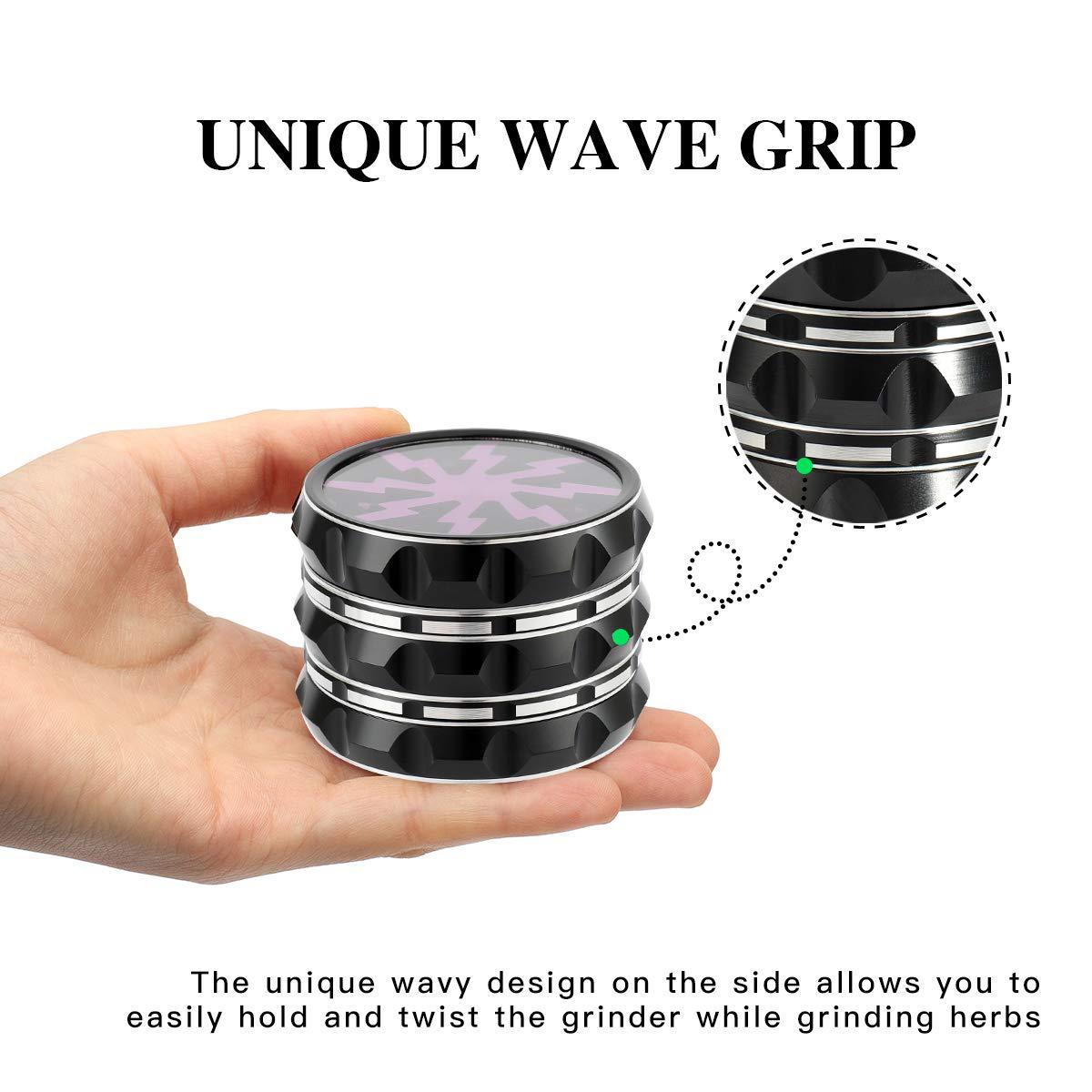 Four-Layer Transparent Zinc Alloy Grinder
