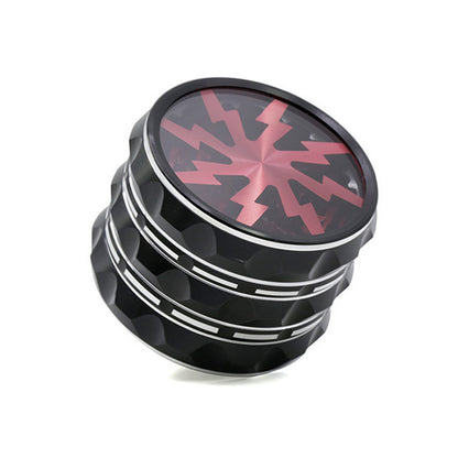 Four-Layer Transparent Zinc Alloy Grinder
